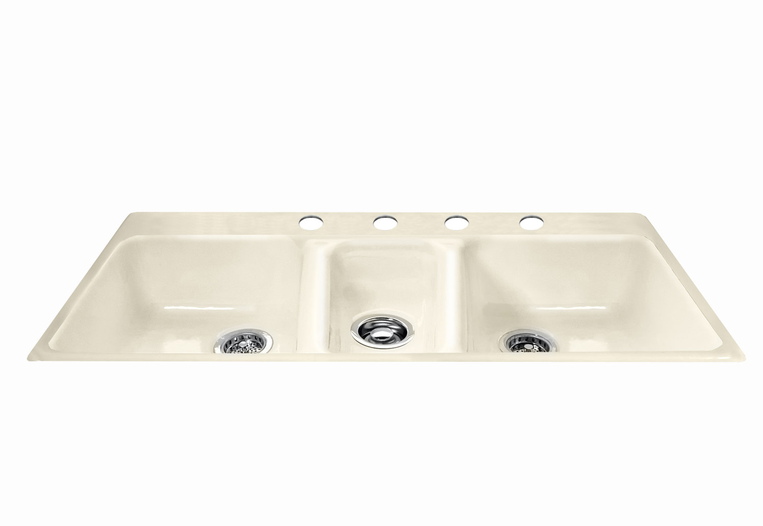 CECO Northshore 43'' L Undermount Triple Bowl Cast Iron Kitchen Sink
