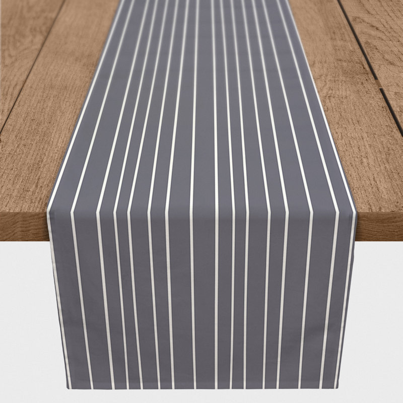 Chemin de table Adaure, 72 po x 16 po, Gris foncé