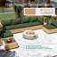 Ensemble de conversation de patio en rotin 8 pièces avec coussins et table de foyer d'extérieur de 42 pouces-760113247