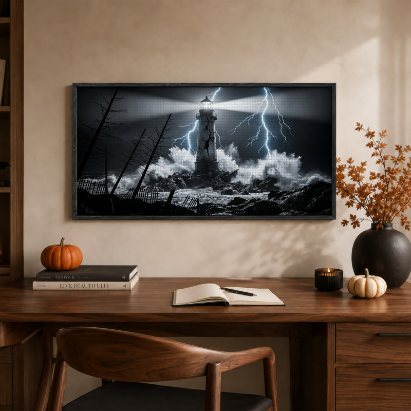 Art mural sur toile noir et blanc, L 46 po x H 24 po