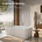 67" Whirlpool Massage Freestanding Bathtub, Scalloped Texture, Chrome Pop-Up Drain