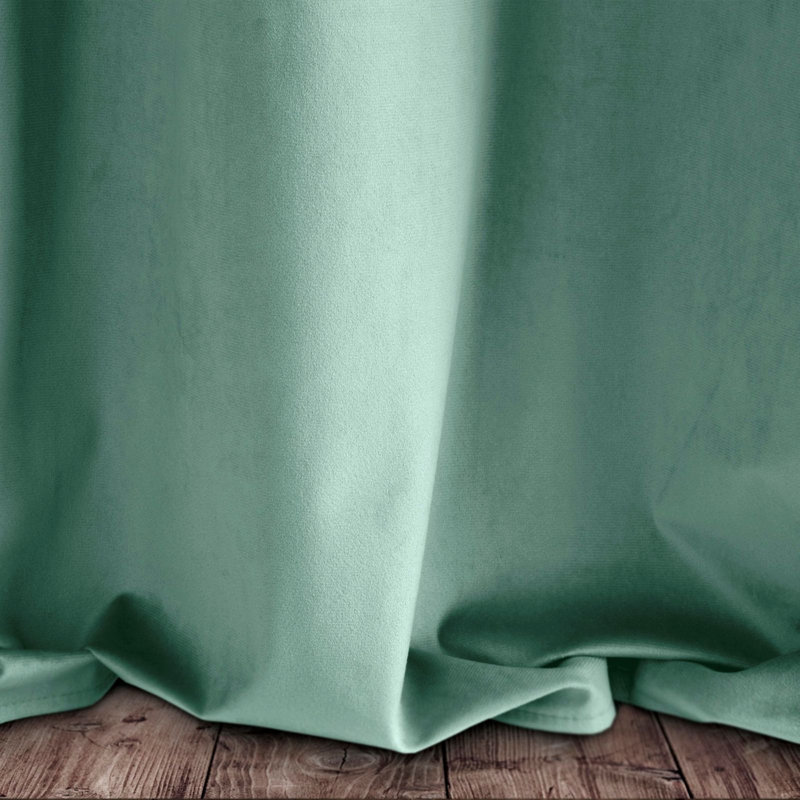 Tavarozzi Blackout Curtains Single Panel, Light Turquoise