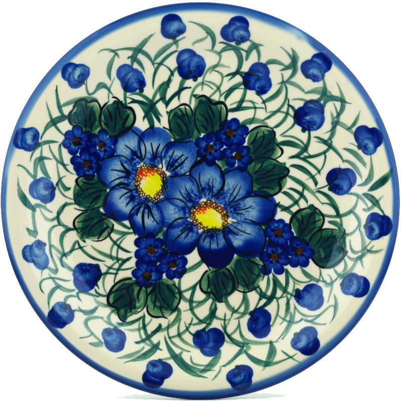 Assiette plate en céramique polonaise rexley