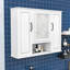Armoire de salle de bain murale à miroir avec tablettes réglables-1096739271
