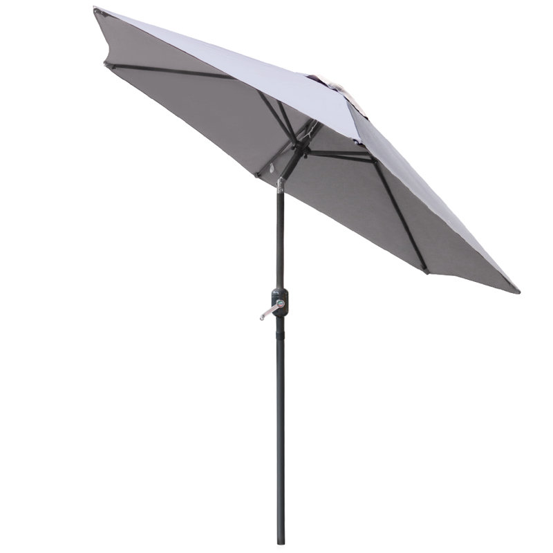 Angalina Traditional Parasol, 240cm H x 300cm W x 300cm D, Grey