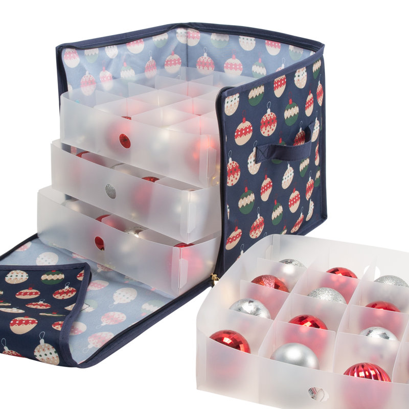 Rangement pour ornements de Noël, H 11,81 po x l 11,81 po x P 11,81 po