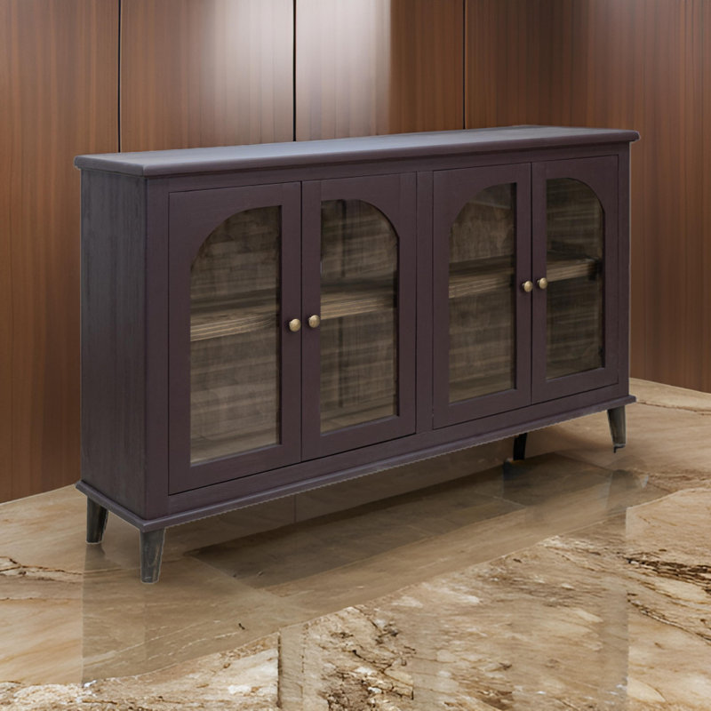 Buffet en bois massif de 70,75 po de largeur, Mauve