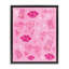 Lèvres, arcs et ours sur cadre flottant rose, design par Ziwei Li-926146894-926146895