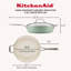 KitchenAid Hard-Anodized Ceramic Induction Saute Pan with Lid and Helper Handle, 5-Quart, Cardamom