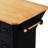 56 Inch Kitchen Island With Rubber Wood Veneer Drop Leaf(No Include Stool)-1487678288