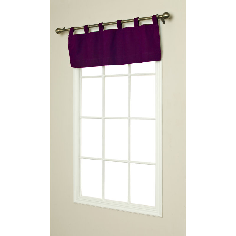 Mcgowen 40" Insulated Solid Color Curtain Valance, Burgundy