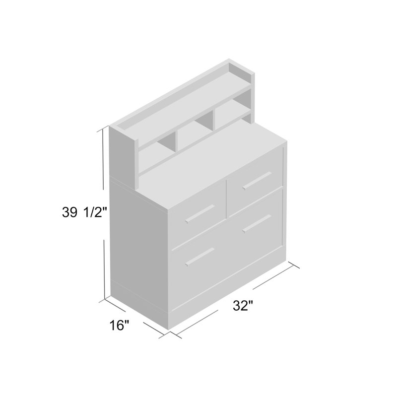32'' Wide 3 -Drawer File Cabinet