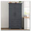 Armoire de rangement 72,6 po, 4 portes avec plateaux coulissants, tiroirs et rangement pour moule à gâteau-1710174106