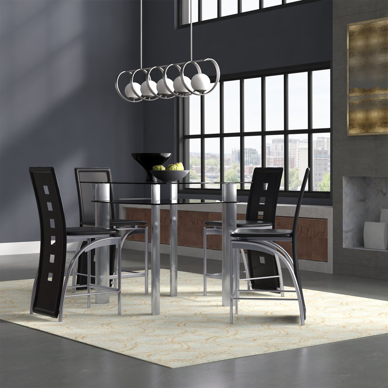 Mccready 4 - Person Glass Top Four Leg Dining Set