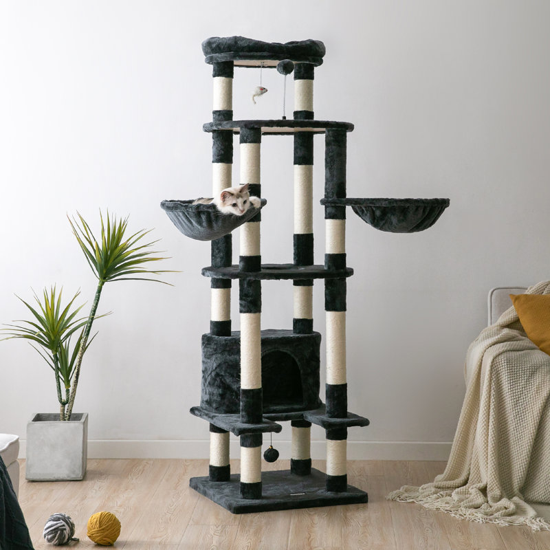 Cellestine 68.1'' H Cat Tree, Dark Gray