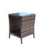 Table basse de patio en verre trempé - brun, eau, ensemble facile à assembler inclus avec résistance-893185642