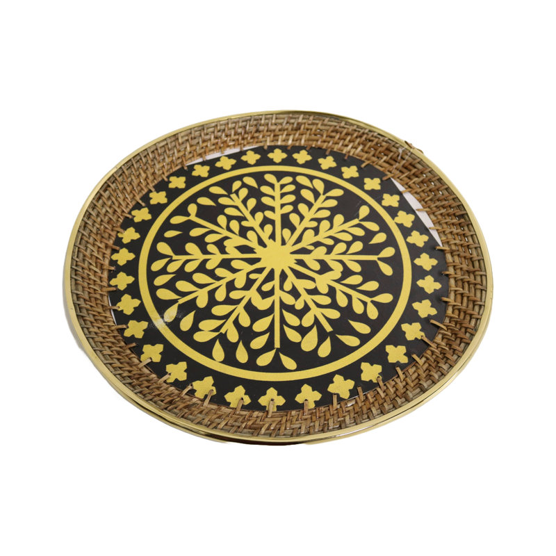 Panier en osier 16 "avec base peinte à la main Bay Isle Home™
