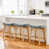 Linen Gray Seat/Wood Frame