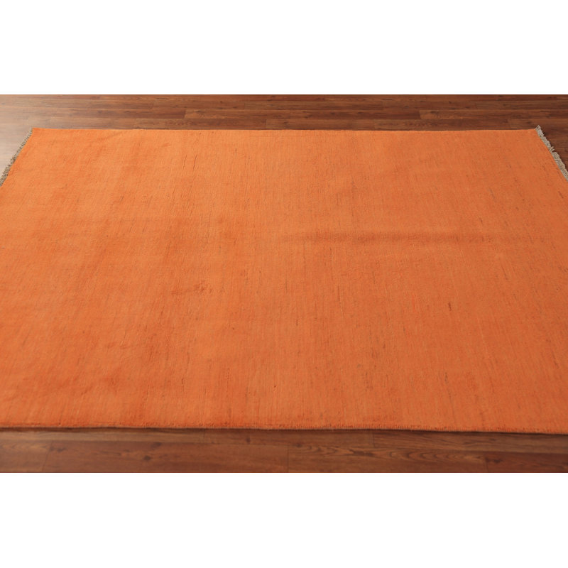 Tapis orange fait à la main Gabbeh 5 x 7