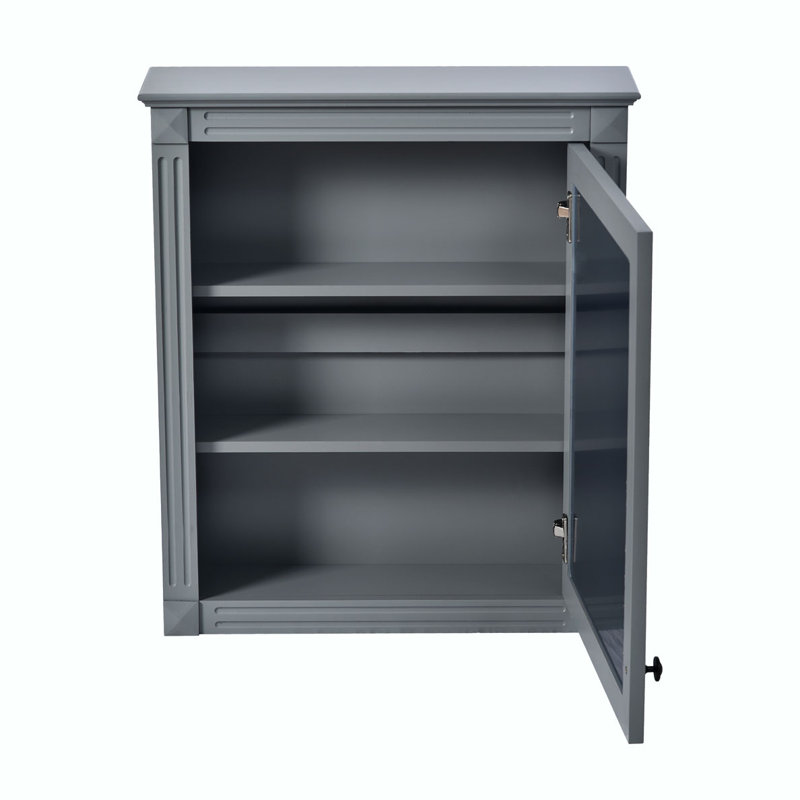 Armoire à pharmacie murale 24 po x 27 po avec miroir, Gris