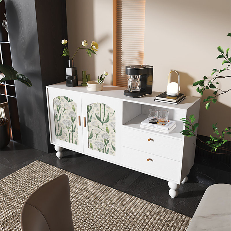 59.1in Large Capacity Sideboard Buffet, White