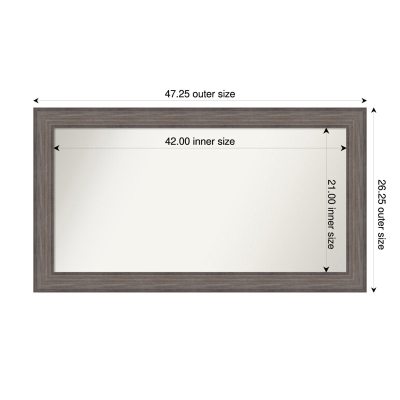Miroir Hannaley, Rectangle, 26,25 po x 47,25 po