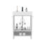 Meuble-lavabo Lorenzo avec quatre tiroirs et deux tablettes ouvertes, blanc-480093344