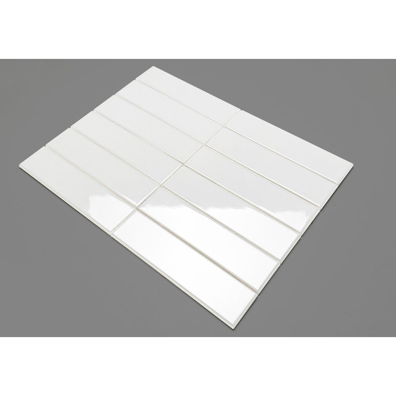 Birmingham 2' x 8' Porcelain Mosaic, White