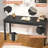 Solid Wood Desk With Drawers - Vintage Narrow Desks, Mid Century Modern Desks, Rubber Wood Study Table, Small Writing Desk For Bedroom|small Spaces-129458822-129457027