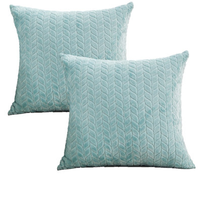 Velvet Leaves Velvet Floral 18'' Throw Pillow Cover