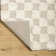 Molly Checkered Machine Woven Polypropylene Area Rug in Cream/Light Beige
