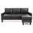 Jenna  Sofa Chaise , BLACK