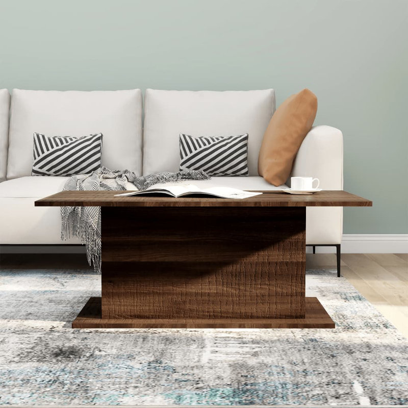 Table basse à caisson en bois manufacturé, Chêne brun