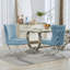 Chaise parsons rembourrée en velours capitonné Chary-216153790