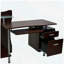 Élégant bureau d'ordinateur avec rangement, chocolat