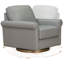 Fauteuil pivotant en cuir Pruszkow-104707287