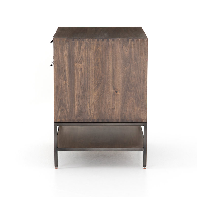 Trey 2 - Drawer Solid Wood File Cabinet, Auburn Poplar