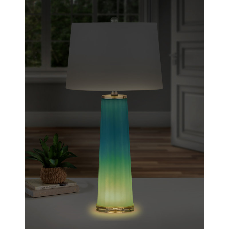 Lampe de table en verre USB