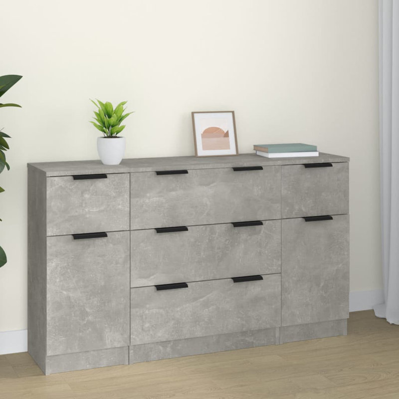 Kashun 60cm Sideboard, Concrete Grey