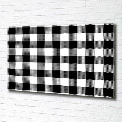 Black And White Grille - Wrapped Canvas Print