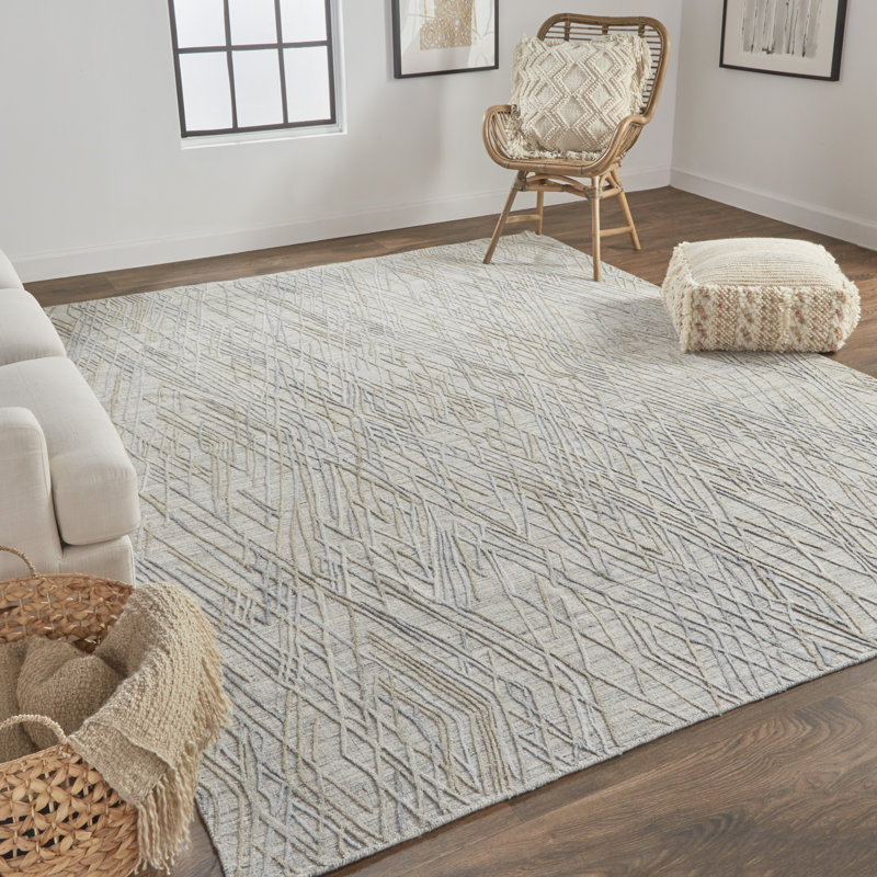 Performance Viscose Abstract Indoor Rug, Rectangle 10' x 14'