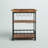 Industrial MDP Rolling Bar Cart with Wine Storage Rack, Brown