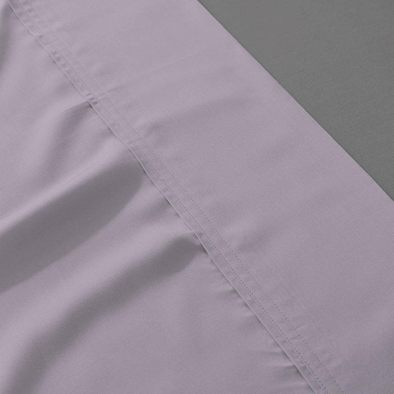 100% Organic Cotton Cool & Crisp Percale Weave Sheet Set - Sleep by Wayfair™, Lavender, Queen Sheet Set with 2 Pillowcases