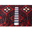 Tapis rouge / noir en laine noué à la main de conception unique 5 pi 2 po x 9 pi 5 po New Age Damasa