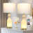 27" Bedside Glass USB Table Lamp with Touch Control and Night Light