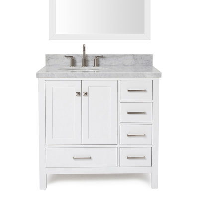 Ensemble de meuble-lavabo simple 37 "avec miroir Amariani