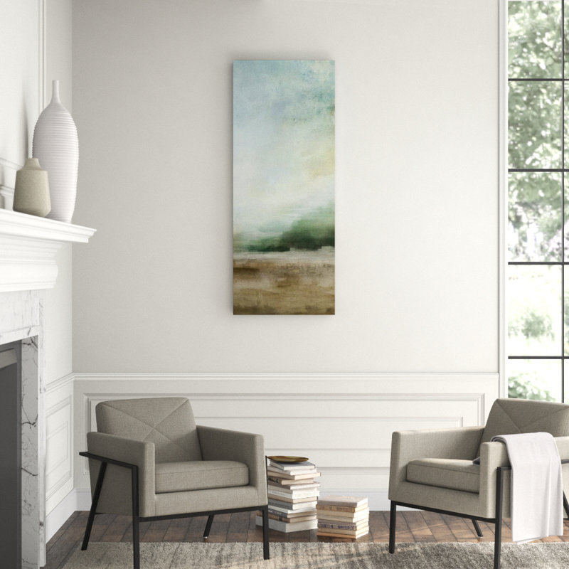 Farm Field II Painting by Guseul Park, 75" H x 30" W, Knife Gel