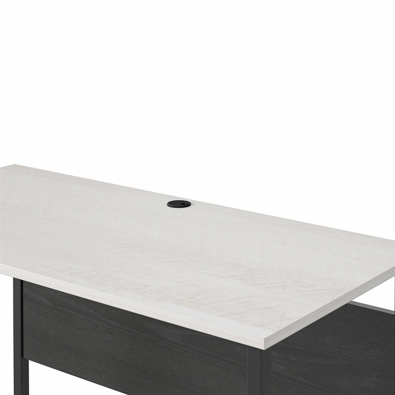 Bureau d'écriture avec pieds en métal, Blanc