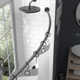 Minimalist 72" Adjustable Curved Fixed Shower Curtain Rod