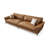 Orange Genuine Leather Modular Sofa cushion couch